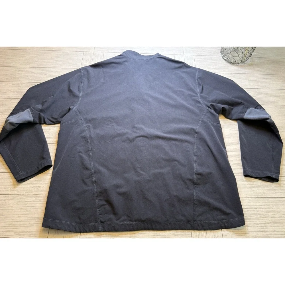Nike Men Dri Fit Softshell Full‎ Zip Jacket XXL Black Gray Outdoor Weatherproof